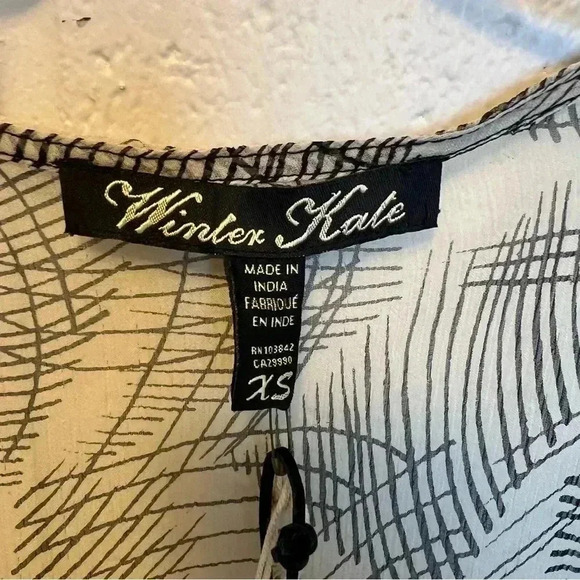 Winter Kate Ginger Silk Chiffon Kimono-Size XS-NWT - Picture 3 of 6